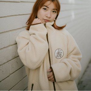 Soft Is Not Weak Over-Sized Fleece Zip-Up